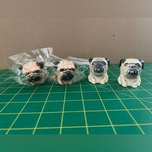 4 NIP Super Cute Pug Shaped Lip Gloss!!
